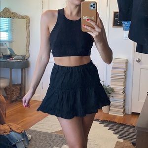 PRINCESS POLLY BLACK MINI SKIRT